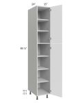 Milan White Matte 15x24x90 Pantry Cabinet (24" depth)