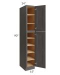 Salem Dark Grey 15x24x90 Pantry Cabinet