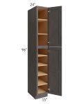 Midtown Dark Grey Shaker 15x24x96 Pantry Cabinet