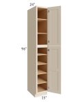 Midtown Cream Shaker 15x24x96 Pantry Cabinet