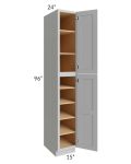 Midtown Painted Grey Shaker 15x24x96 Pantry Cabinet