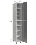 Milan Grey Gloss 15x24x96 Pantry Cabinet (24" depth)