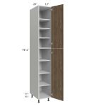 Milan Pecan 15x24x96 Pantry Cabinet (24" depth)