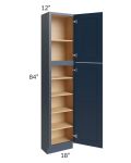 Midtown Blue Shaker 18x12x84 Pantry Cabinet 