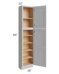 Midtown Painted Grey Shaker 18x12x84 Pantry Cabinet 