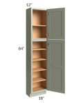 Midtown Pistachio Green Shaker 18x12x84 Pantry Cabinet 