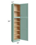 Midtown Mint Green Shaker 18x12x84 Pantry Cabinet 