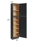 Vienna Black 18x12x84 Pantry Cabinet 