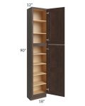 Tuscan Kona Brown 18x12x90 Pantry Cabinet 