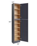 Midtown Indigo Shaker 18x12x90 Pantry Cabinet 