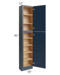 Midtown Blue Shaker 18x12x90 Pantry Cabinet 