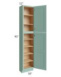 Midtown Mint Green Shaker 18x12x90 Pantry Cabinet 