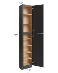Midtown Black Shaker 18x12x96 Pantry Cabinet 