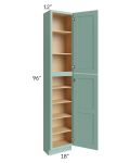 Midtown Mint Green Shaker 18x12x96 Pantry Cabinet 