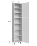 Milan White Gloss 18x13x84 Pantry Cabinet (13" depth)