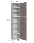 Milan Hazel 18x13x84 Pantry Cabinet (13" depth)