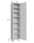 Milan Cream 18x13x84 Pantry Cabinet (13" depth)