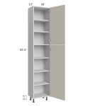 Milan Beige Matte 18x13x90 Pantry Cabinet (13" depth)