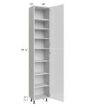 Milan White Gloss 18x13x96 Pantry Cabinet (13" depth)