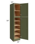 Midtown Hunter Green Shaker 18x24x84 Pantry Cabinet
