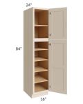 Midtown Cream Shaker 18x24x84 Pantry Cabinet