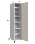 Milan Beige Matte 18x24x84 Pantry Cabinet (24" depth)