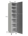 Milan Grey Gloss 18x24x84 Pantry Cabinet (24" depth)