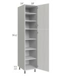 Milan Cream 18x24x84 Pantry Cabinet (24" depth)