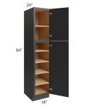Vienna Black 18x24x84 Pantry Cabinet