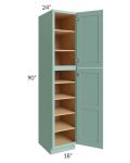 Midtown Mint Green Shaker 18x24x90 Pantry Cabinet