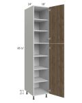 Milan Pecan 18x24x90 Pantry Cabinet (24" depth)