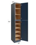 Midtown Blue Shaker 18x24x96 Pantry Cabinet
