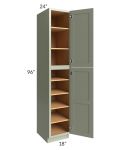 Midtown Pistachio Green Shaker 18x24x96 Pantry Cabinet