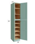 Midtown Mint Green Shaker 18x24x96 Pantry Cabinet