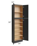 Midtown Black Shaker 24x12x84 Pantry Cabinet 