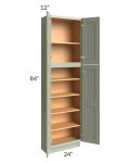 Midtown Pistachio Green Shaker 24x12x84 Pantry Cabinet 