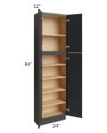 Vienna Black 24x12x84 Pantry Cabinet 
