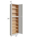 Midtown Light Grey Shaker 24x12x90 Pantry Cabinet 
