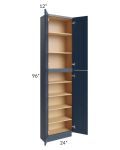 Midtown Blue Shaker 24x12x96 Pantry Cabinet 