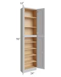 Midtown Painted Grey Shaker 24x12x96 Pantry Cabinet 