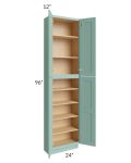 Midtown Mint Green Shaker 24x12x96 Pantry Cabinet 