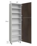 Milan Cafe 24x13x84 Pantry Cabinet (2 doors, 13" depth)