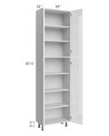 Milan White Gloss 24x13x90 Pantry Cabinet (4 doors, 13" depth)