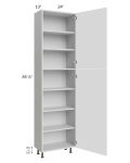 Milan White Matte 24x13x90 Pantry Cabinet (2 doors, 13" depth)