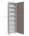 Milan Hazel 24x13x90 Pantry Cabinet (2 doors, 13" depth)