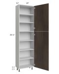 Milan Cafe 24x13x90 Pantry Cabinet (2 doors, 13" depth)