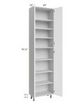 Milan White Matte 24x13x96 Pantry Cabinet (4 doors, 13" depth)