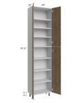Milan Pecan 24x13x96 Pantry Cabinet (4 doors, 13" depth)