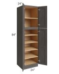 Midtown Dark Grey Shaker 24x24x84 Pantry Cabinet