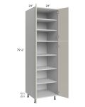 Milan Beige Matte 24x24x84 Pantry Cabinet (4 doors, 24" depth)